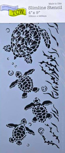 The Crafters Workshop Slimline Stencils - Sea Turtle Family