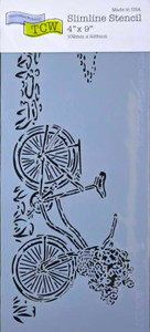 The Crafters Workshop Slimline Stencils - Pretty Bicycle