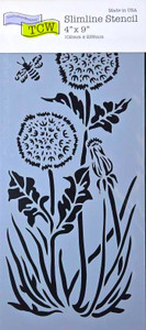 The Crafters Workshop Slimline Stencils - Dandelion Puffs