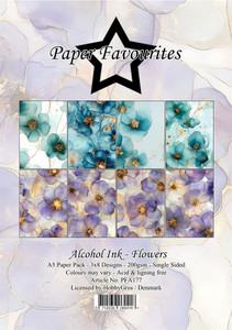 Paper Favourites A5/6x8.25in Paper Pad - Alcohol Ink, Flowers
