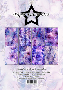 Paper Favourites A5/6x8.25in Paper Pad - Alcohol Ink, Lavender