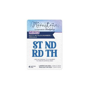 Hunkydory Crafts Dotty Initials & Numbers Moonstone Dies - TH, ST, ND, RD