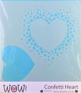 WOW! 6x6in Stencils  - Confetti Heart