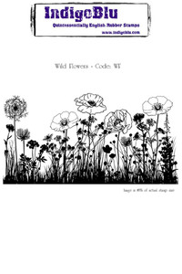 IndigoBlu Cling Rubber Stamps - Wild Flowers