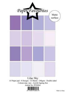 Paper Favourites A5 Paper Pad 32/Pack - Solid Colours, Lilac Sky