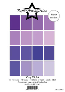 Paper Favourites A5 Paper Pad 32/Pack - Solid Colours, Very Violet