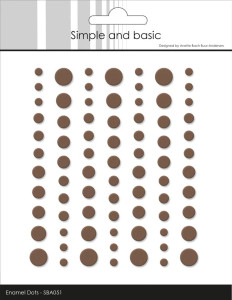 Simple and Basic Matte Enamel Dots, 77pcs - Coffee