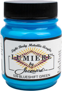 Jacquard Products Lumiere Light Body Metallic Acrylic, 2.25 fl oz/66.54 ml - Blueshift Green