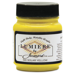 Jacquard Products Lumiere Light Body Metallic Acrylic, 2.25 fl oz/66.54 ml - Solar Yellow