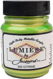 Jacquard Products Lumiere Light Body Metallic Acrylic, 2.25 fl oz/66.54 ml - Citrine