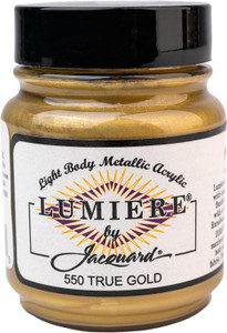 Jacquard Products Lumiere Light Body Metallic Acrylic, 2.25 fl oz/66.54 ml - True Gold