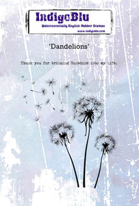 IndigoBlu A6 Cling Rubber Stamps - Dandelion