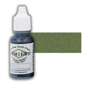 Jacquard Products Lumiere Light Body Metallic Acrylic 1/2oz - Metallic Olive Green