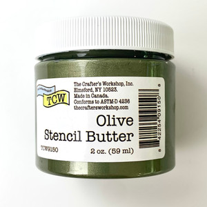 The Crafters Workshop Stencil Butter 2oz Jar - Olive