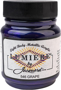 Jacquard Products Lumiere Light Body Metallic Acrylic, 2.25 fl oz/66.54 ml - Grape
