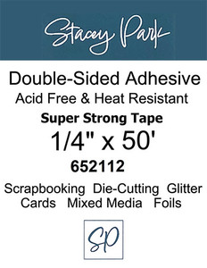 Stacey Park Super Strong Tape 1/4" x 50' Wide Double Sided Adhesive