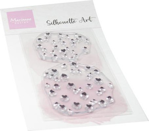 Marianne Designs Stamps - Silhouette Art, Hearts