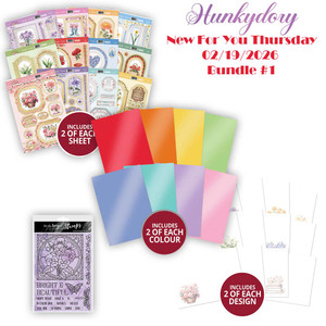 Hunkydory Crafts New For You Thursday 02/19/2026 4 Pack "I Want It All" A Year of Flowers Bundle #1