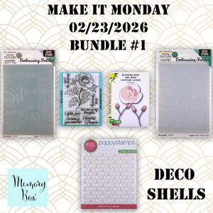 Memory Box Make It Monday 02/23/2026 5 Pack Set "I Want It All"  Bundle #1 - Deco Shells
