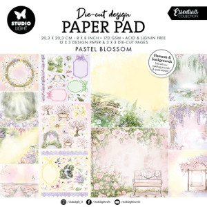 Studio Light Essentials Designer 8x8in Paper Pad Paper & Elements - Pastel Blossom