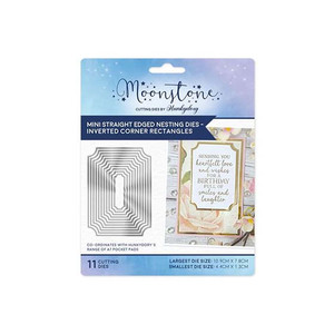 Hunkydory Crafts Moonstone Mini Straight Edged Nesting Dies, Inverted Corner Rectangles