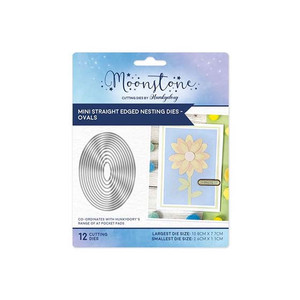 Hunkydory Crafts Moonstone Mini Straight Edged Nesting Dies, Ovals