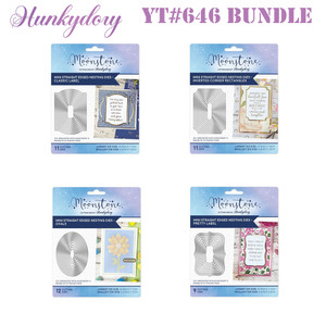 Hunkydory Crafts Moonstone Mini Straight Edged Nesting Dies 4 Pack "I Want It All" YT#646 Bundle
