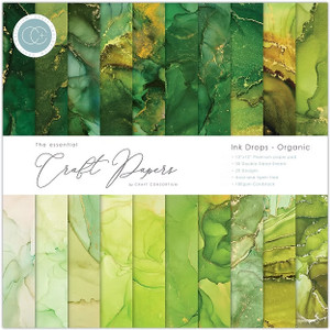 Craft Consortium 12x12in The Essentials Paper Pad - Ink Drop, Organic