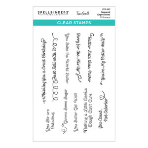 Spellbinders Clear Stamp Set - Sugared Expressions