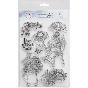Ciao Bella Stamping Art 6x8in Clear Stamps - Flowers Fairy
