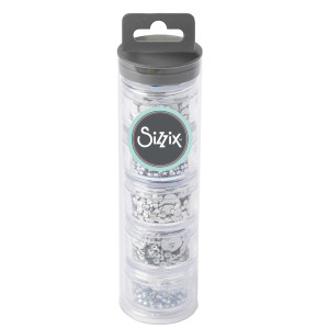 Sizzix Making Essential - Sequins & Beads, Silver, 5g per Pot, 5PK
