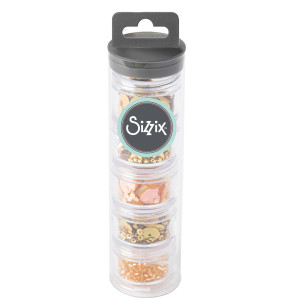 Sizzix Making Essential - Sequins & Beads, Gold, 5g per Pot, 5PK