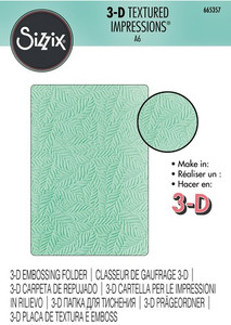 Sizzix 3-D Textured Impressions Embossing Folder - Leaf Pattern