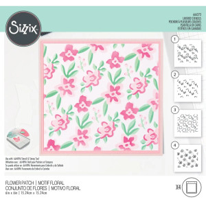 Sizzix Layered Stencils - Flower Patch
