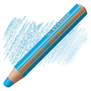 Royal Talens Stabilo Woody 3 in 1 Art Crayons - Cyan Blue