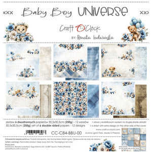 Craft O' Clock 12x12in Paper Pad - Baby Boy Universe
