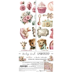 Craft O' Clock 6x12in Paper Pad - Extras Set Mix,  Baby Girl Universe
