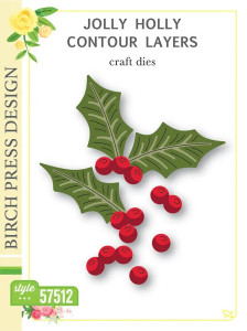 Memory Box Birch Press Design Dies - Jolly Holly Contour Layers