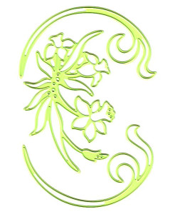 Leane Creatief Lea'bilities  Embossing and Cutting Die - Daffodil & Swirls