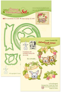 Leane Creatief Lea'bilities  Embossing and Cutting Die - Wreath with Pets Stamp