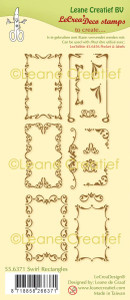 Leane Creatief Lea'bilities  Combi Clear Stamps -  Swirl Rectangles