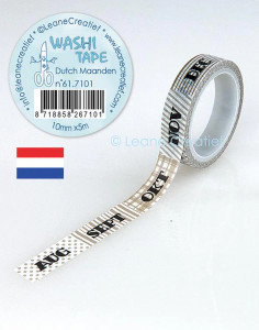 Leane Creatief Lea'bilities  Washi Tape - Dutch Month