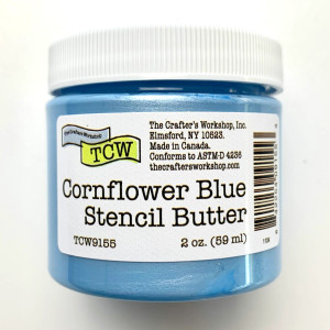 The Crafters Workshop Stencil Butter 2oz Jar - Cornflower Blue