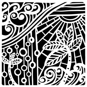 The Crafters Workshop 6x6in Stencil - Tropical Vibe
