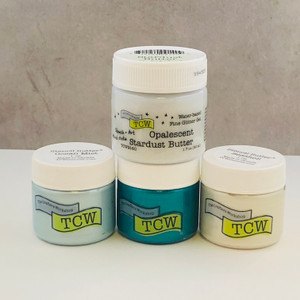 The Crafters Workshop 3 Fun Size 1oz Stencil Butters Plus 1 Stardust Butter, 4 Pack Set #4