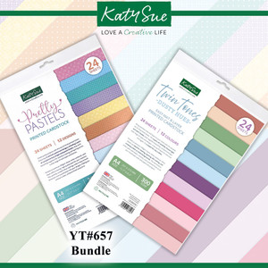 Katy Sue Design YT#657 Printed Cardstock 2 Pack "I Want It All" Bundle