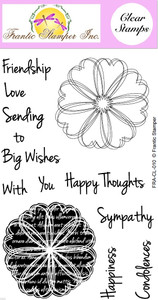 Frantic Stamper Clear Stamps - Scribble Flowers #1