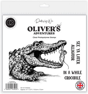 Craft Consortium Photopolymer A6 Stamp Set - Oliver's Adventures, In A While Crocodile