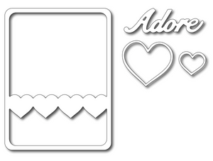 Frantic Stamper 3x4in Photo Card Dies - Adore