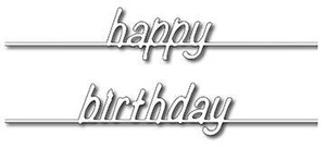 Frantic Stamper Precision Dies - Happy Birthday On A Wire